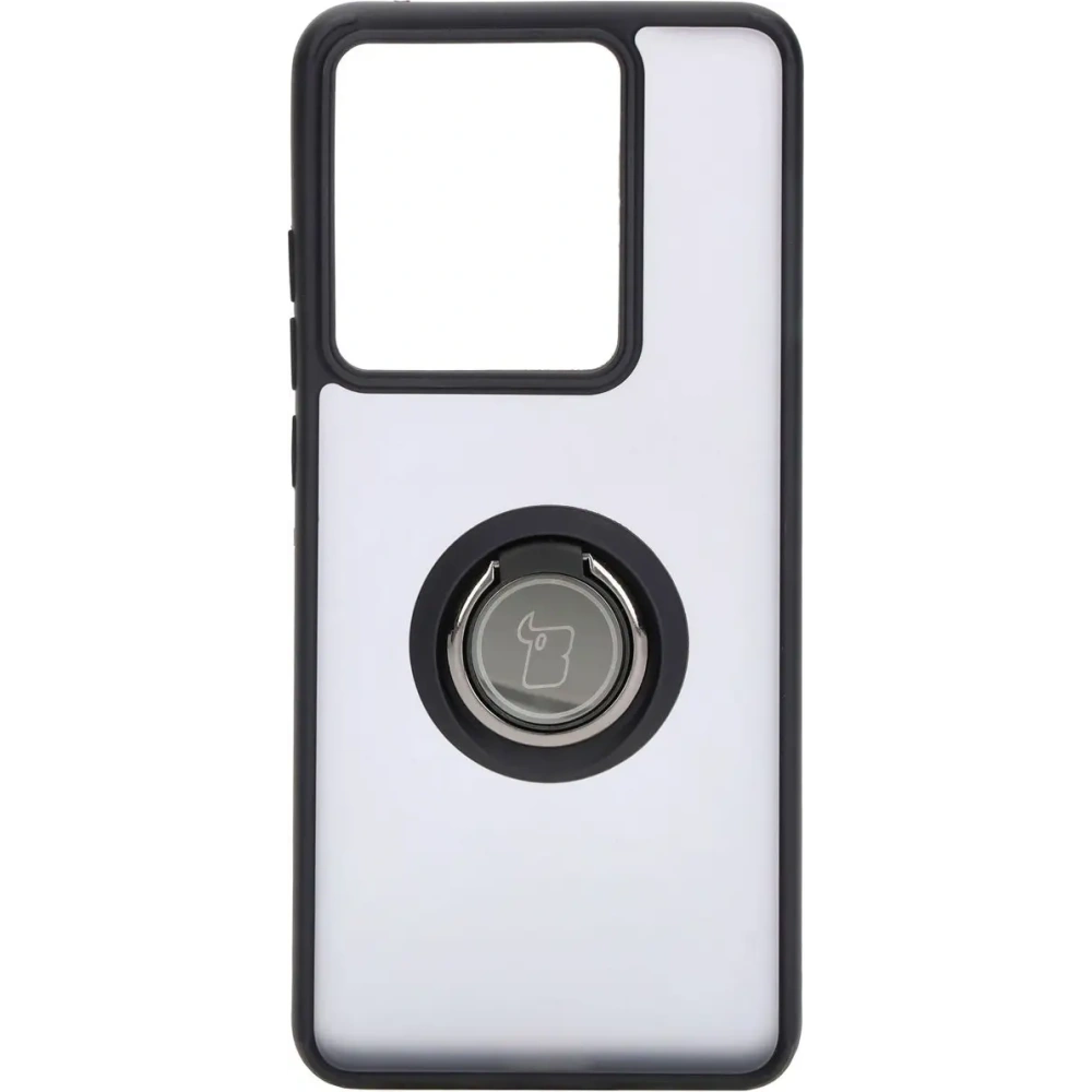 Hurtownia GSM - Etui s úchopem na prst Bizon Case Hybrid Ring pro Motorola Edge 50 Pro kouřové s černým rámem - BIZ6038 - {ean13} - Hurt