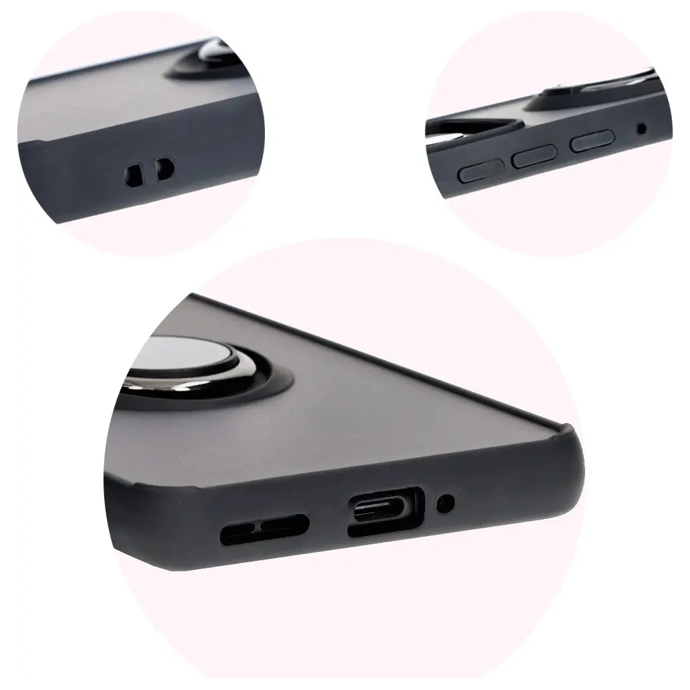 Wholesale Bizon Case Hybrid Ring Motorola Edge 50 Pro smoky with a black frame - BIZ6038 - {ean13} - Hurt
