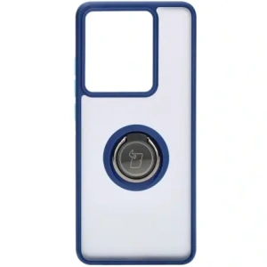 Hurtownia GSM - Caz Bizon Hybrid Ring Motorola Edge 50 Pro fumuriu cu un cadru albastru marin - BIZ5832 - {ean13} - Hurt