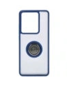 Hurtownia GSM - Etui s úchopem na prst Bizon Case Hybrid Ring pro Motorola Edge 50 Pro kouřové s modrým rámečkem - BIZ5832 - {ean13} - Hurt