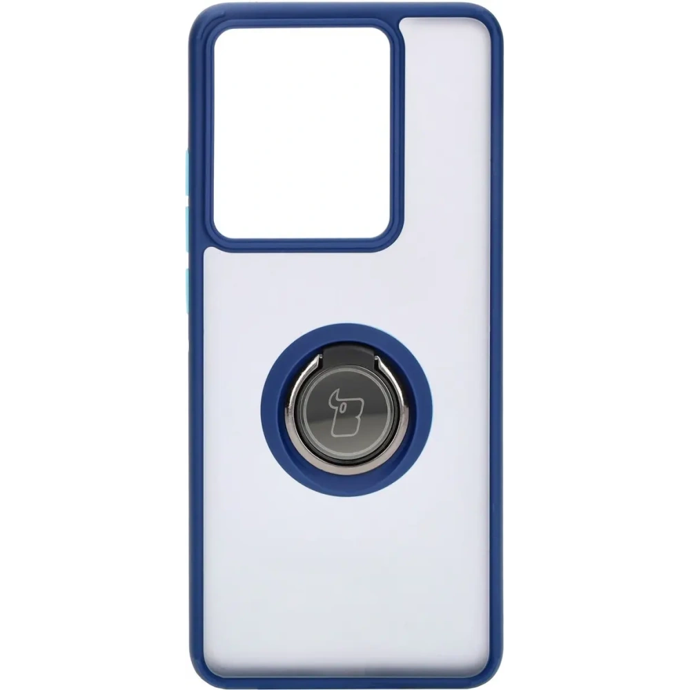 Hurtownia GSM - Etui z uchwytem na palec Bizon Case Hybrid Ring do Motorola Edge 50 Pro przydymione z granatową ramką - BIZ5832 - {ean13} - Hurt