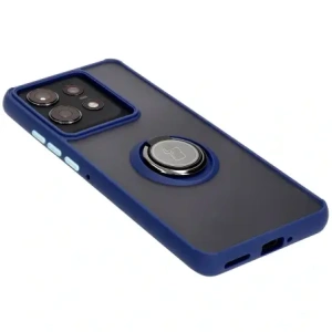 Hurtownia GSM - Caz Bizon Hybrid Ring Motorola Edge 50 Pro fumuriu cu un cadru albastru marin - BIZ5832 - {ean13} - Hurt