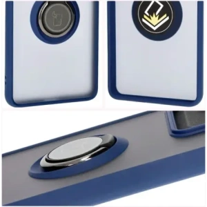 Hurtownia GSM - Etui z uchwytem na palec Bizon Case Hybrid Ring do Motorola Edge 50 Pro przydymione z granatową ramką - BIZ5832 - {ean13} - Hurt