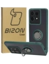 Hurtownia GSM - Etui z uchwytem na palec Bizon Case Hybrid Ring do Motorola Edge 50 Pro przydymione z ciemnozieloną ramką - BIZ5833 - {ean13} - Hurt