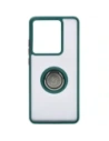 Hurtownia GSM - Etui z uchwytem na palec Bizon Case Hybrid Ring do Motorola Edge 50 Pro przydymione z ciemnozieloną ramką - BIZ5833 - {ean13} - Hurt
