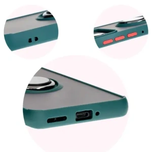 Hurtownia GSM - Bizon Case Hybrid Ring Motorola Edge 50 Pro rauchig mit einem dunkelgrünen Rahmen - BIZ5833 - {ean13} - Hurt