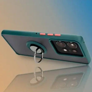 Hurtownia GSM - Bizon Case Hybrid Ring Motorola Edge 50 Pro rauchig mit einem dunkelgrünen Rahmen - BIZ5833 - {ean13} - Hurt
