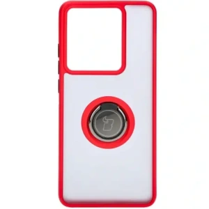 Hurtownia GSM - Etui z uchwytem na palec Bizon Case Hybrid Ring do Motorola Edge 50 Pro przydymione z czerwoną ramką - BIZ5834 - {ean13} - Hurt