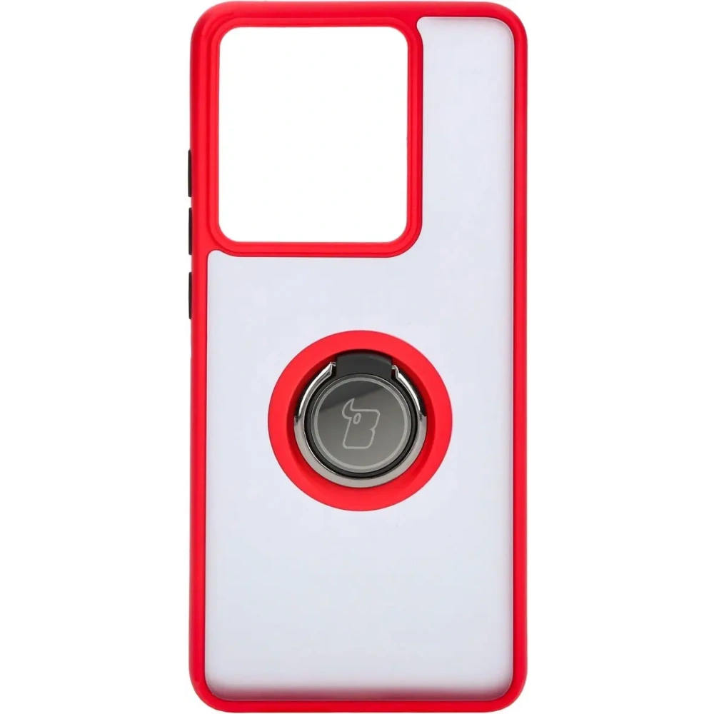 Hurtownia GSM - Etui z uchwytem na palec Bizon Case Hybrid Ring do Motorola Edge 50 Pro przydymione z czerwoną ramką - BIZ5834 - {ean13} - Hurt