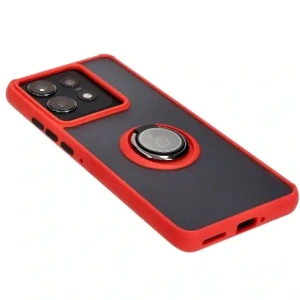 Hurtownia GSM - Caz Bizon Hybrid Ring Motorola Edge 50 Pro fumuriu cu un cadru roșu - BIZ5834 - {ean13} - Hurt