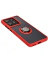 Hurtownia GSM - Etui z uchwytem na palec Bizon Case Hybrid Ring do Motorola Edge 50 Pro przydymione z czerwoną ramką - BIZ5834 - {ean13} - Hurt