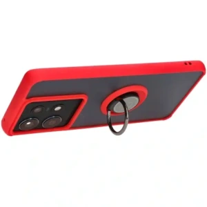 Hurtownia GSM - Caz Bizon Hybrid Ring Motorola Edge 50 Pro fumuriu cu un cadru roșu - BIZ5834 - {ean13} - Hurt