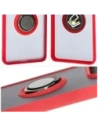 Hurtownia GSM - Etui z uchwytem na palec Bizon Case Hybrid Ring do Motorola Edge 50 Pro przydymione z czerwoną ramką - BIZ5834 - {ean13} - Hurt