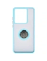 Hurtownia GSM - Etui z uchwytem na palec Bizon Case Hybrid Ring do Motorola Edge 50 Pro przydymione z jasnoniebieską ramką - BIZ6042 - {ean13} - Hurt