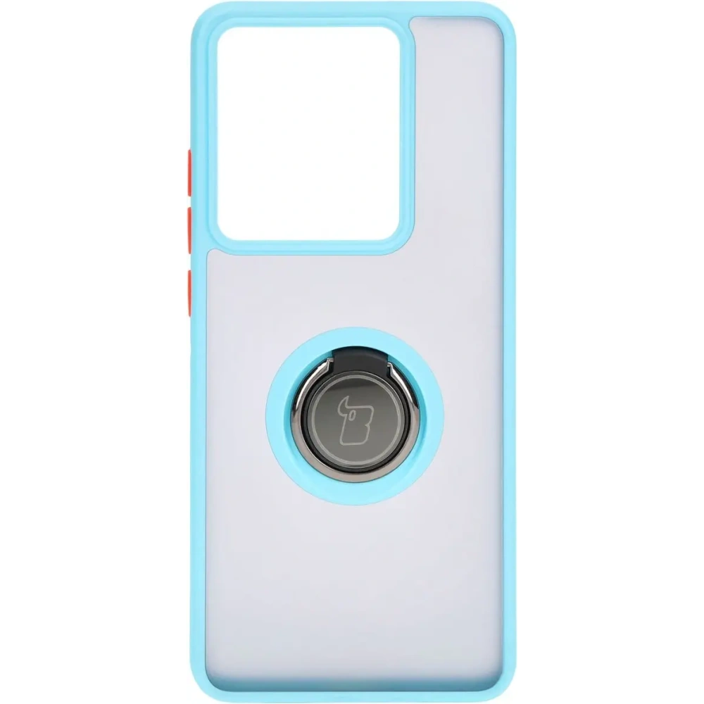 Hurtownia GSM - Etui z uchwytem na palec Bizon Case Hybrid Ring do Motorola Edge 50 Pro przydymione z jasnoniebieską ramką - BIZ6042 - {ean13} - Hurt