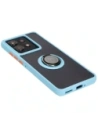 Hurtownia GSM - Etui z uchwytem na palec Bizon Case Hybrid Ring do Motorola Edge 50 Pro przydymione z jasnoniebieską ramką - BIZ6042 - {ean13} - Hurt