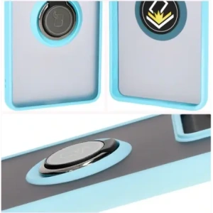 Hurtownia GSM - Caz Bizon Hybrid Ring Motorola Edge 50 Pro fumuriu cu un cadru bleu deschis - BIZ6042 - {ean13} - Hurt