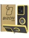 Hurtownia GSM - Etui z uchwytem na palec Bizon Case Hybrid Ring do Motorola Edge 50 Pro przydymione z żółtą ramką - BIZ5839 - {ean13} - Hurt