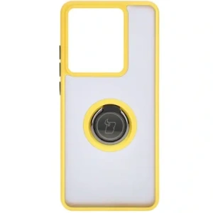 Hurtownia GSM - Caz Bizon Hybrid Ring Motorola Edge 50 Pro fumuriu cu un cadru galben - BIZ5839 - {ean13} - Hurt