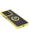 Hurtownia GSM - Etui z uchwytem na palec Bizon Case Hybrid Ring do Motorola Edge 50 Pro przydymione z żółtą ramką - BIZ5839 - {ean13} - Hurt