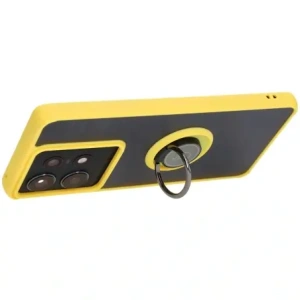 Hurtownia GSM - Caz Bizon Hybrid Ring Motorola Edge 50 Pro fumuriu cu un cadru galben - BIZ5839 - {ean13} - Hurt
