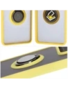 Hurtownia GSM - Etui z uchwytem na palec Bizon Case Hybrid Ring do Motorola Edge 50 Pro przydymione z żółtą ramką - BIZ5839 - {ean13} - Hurt