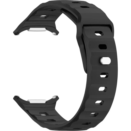 Silikonowy pasek Bizon Strap Watch Silicone do Samsung Galaxy Watch Ultra 47 mm czarny