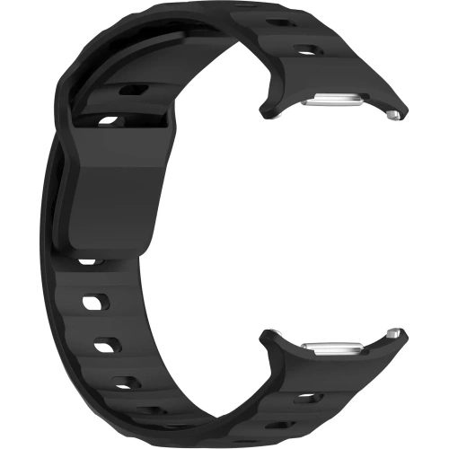 Silikonowy pasek Bizon Strap Watch Silicone do Samsung Galaxy Watch Ultra 47 mm czarny