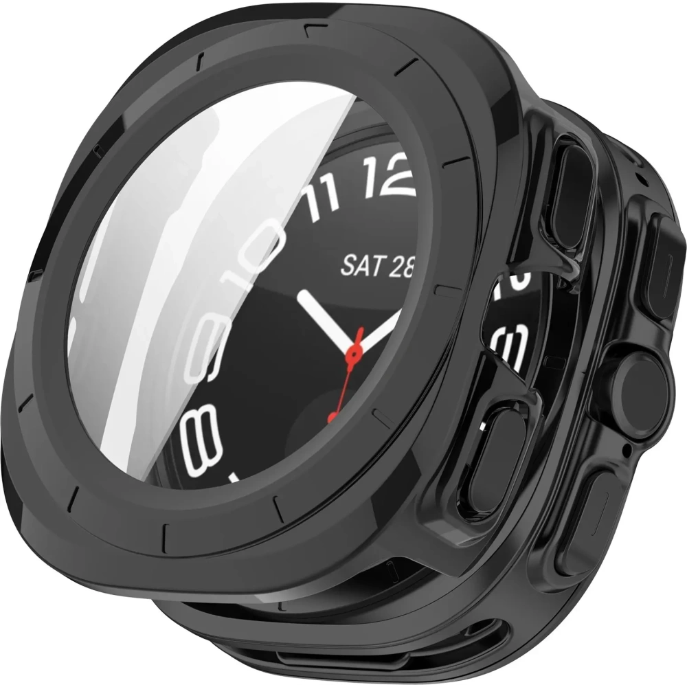 Hurtownia GSM - Etui se sklem na hodinky Bizon Case+Glass Watch do Samsung Galaxy Watch Ultra 47 mm černé - BIZ6047 - {ean13} - Hurt
