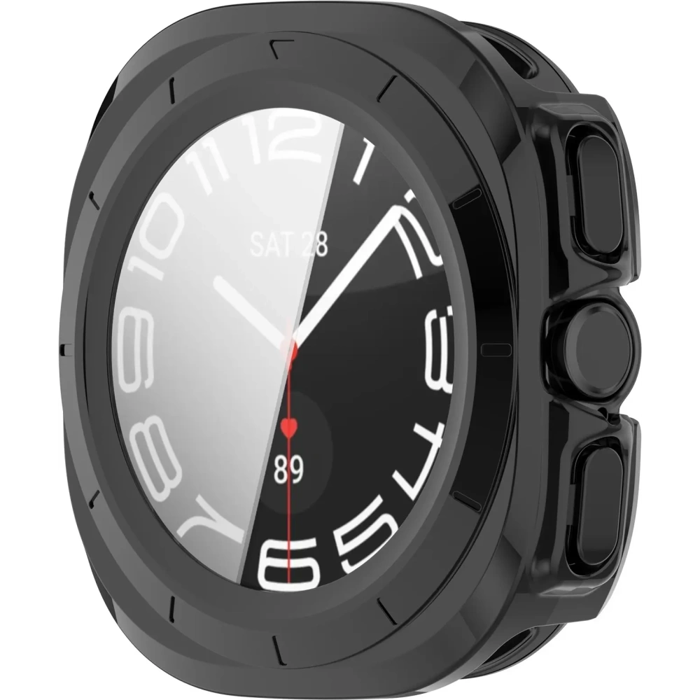 Hurtownia GSM - Etui se sklem na hodinky Bizon Case+Glass Watch do Samsung Galaxy Watch Ultra 47 mm černé - BIZ6047 - {ean13} - Hurt