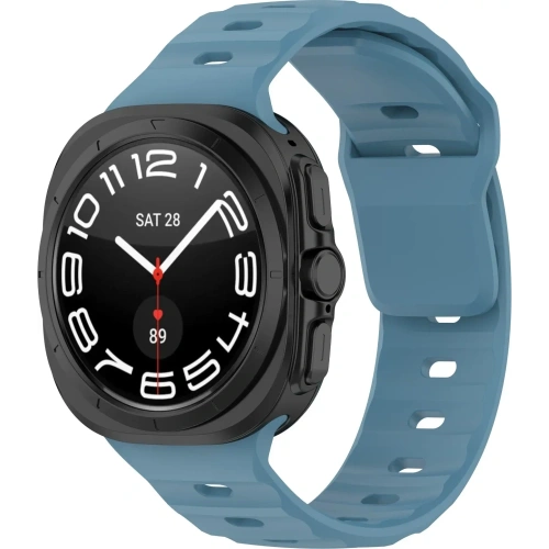 Silikonowy pasek Bizon Strap Watch Silicone do Samsung Galaxy Watch Ultra 47 mm niebieski
