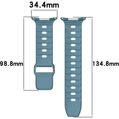 Silikonowy pasek Bizon Strap Watch Silicone do Samsung Galaxy Watch Ultra 47 mm niebieski