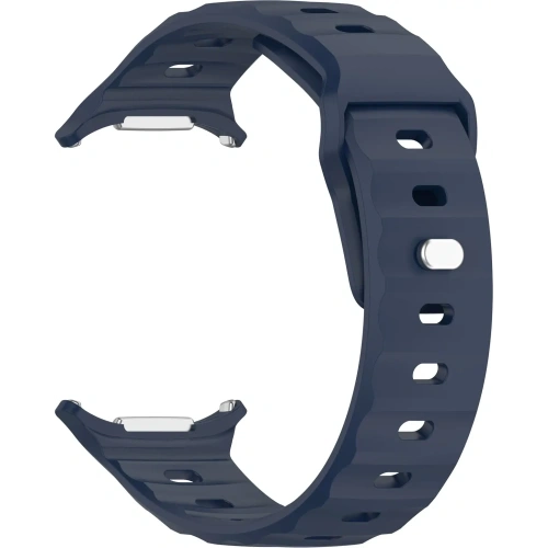 Silikonowy pasek Bizon Strap Watch Silicone do Samsung Galaxy Watch Ultra 47 mm granatowy