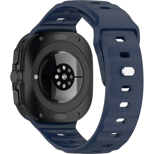 Silikonowy pasek Bizon Strap Watch Silicone do Samsung Galaxy Watch Ultra 47 mm granatowy