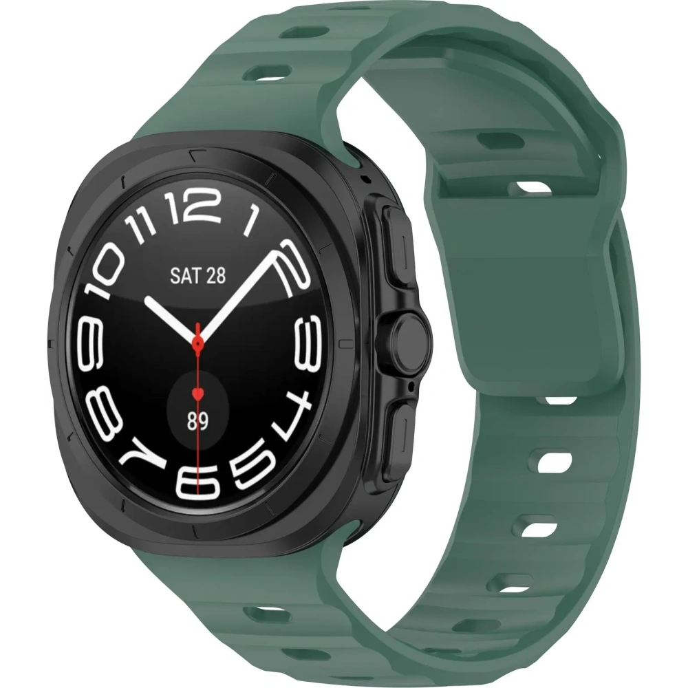 Hurtownia GSM - Silikonový pásek Bizon Strap Watch Silicone do Samsung Galaxy Watch Ultra 47 mm tmavě zelený - BIZ6050 - {ean13} - Hurt