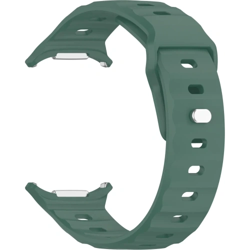 Silikonowy pasek Bizon Strap Watch Silicone do Samsung Galaxy Watch Ultra 47 mm ciemnozielony