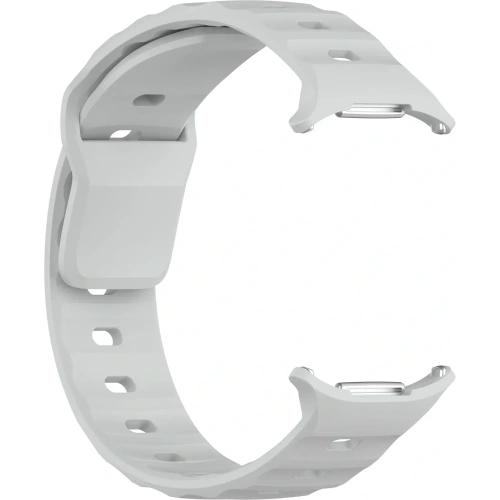 Silikonowy pasek Bizon Strap Watch Silicone do Samsung Galaxy Watch Ultra 47 mm jasnoszary