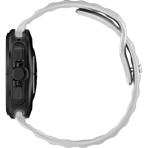 Silikonowy pasek Bizon Strap Watch Silicone do Samsung Galaxy Watch Ultra 47 mm jasnoszary