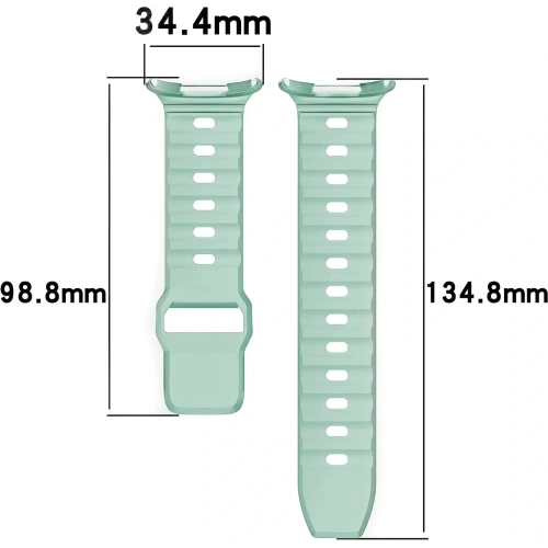 Silikonowy pasek Bizon Strap Watch Silicone do Samsung Galaxy Watch Ultra 47 mm miętowy