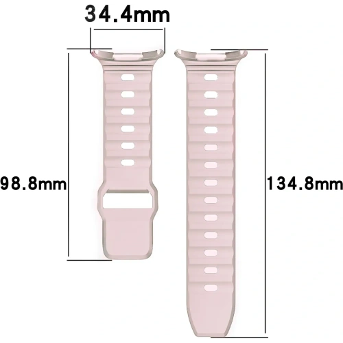 Silikonowy pasek Bizon Strap Watch Silicone do Samsung Galaxy Watch Ultra 47 mm różowy