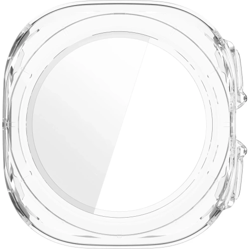 Etui ze szkłem do zegarka Bizon Case+Glass Watch do Samsung Galaxy Watch Ultra 47 mm przezroczyste