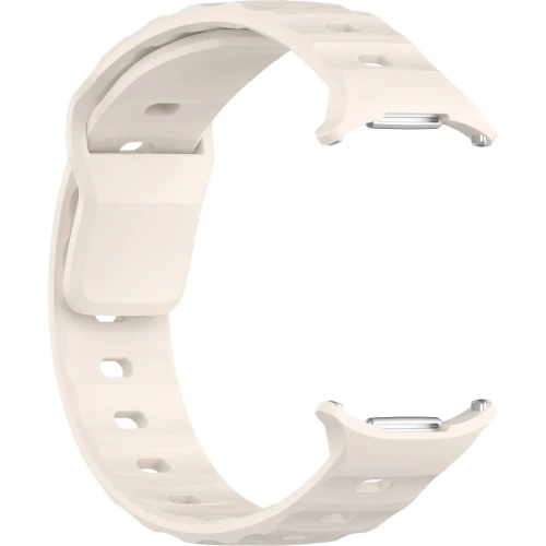 Silikonowy pasek Bizon Strap Watch Silicone do Samsung Galaxy Watch Ultra 47 mm jasnobeżowy