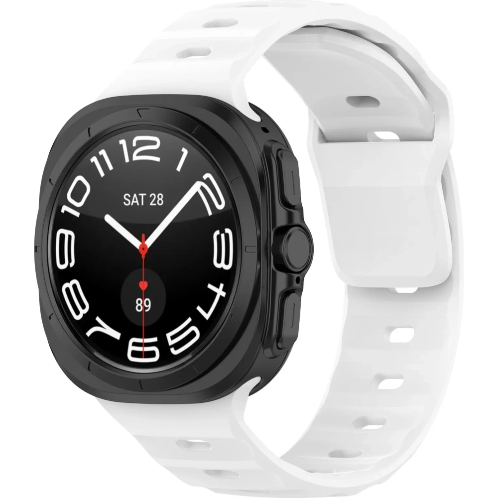 Hurtownia GSM - Silikonový pásek Bizon Strap Watch Silicone do Samsung Galaxy Watch Ultra 47 mm bílý - BIZ5882 - {ean13} - Hurt