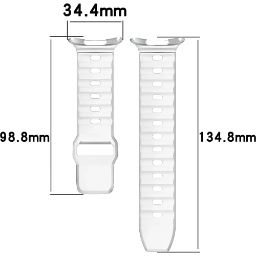 Silikonowy pasek Bizon Strap Watch Silicone do Samsung Galaxy Watch Ultra 47 mm biały