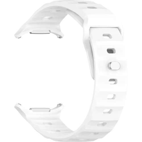 Silikonowy pasek Bizon Strap Watch Silicone do Samsung Galaxy Watch Ultra 47 mm biały