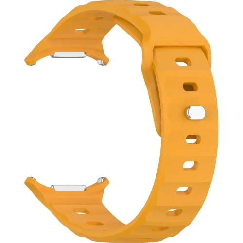 Silikonowy pasek Bizon Strap Watch Silicone do Samsung Galaxy Watch Ultra 47 mm żółty