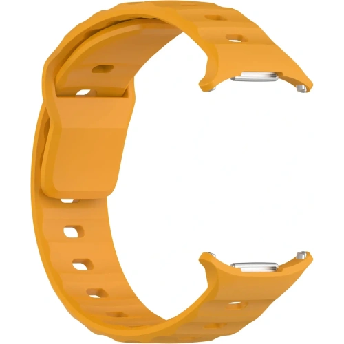 Silikonowy pasek Bizon Strap Watch Silicone do Samsung Galaxy Watch Ultra 47 mm żółty