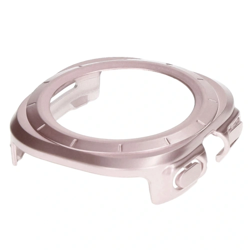 Etui ze szkłem do zegarka Bizon Case+Glass Watch do Samsung Galaxy Watch Ultra 47 mm satynowo różowe