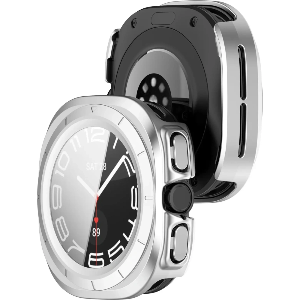 Hurtownia GSM - Bizon Case+Glass Uhr Samsung Galaxy Uhr Ultra 47 mm satin silber - BIZ6067 - {ean13} - Hurt