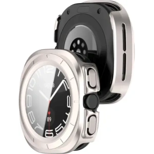 Hurtownia GSM - Etui se sklem na hodinky Bizon Case+Glass Watch pro Samsung Galaxy Watch Ultra 47 mm saténově šampaňské - BIZ5912 - {ean13} - Hurt